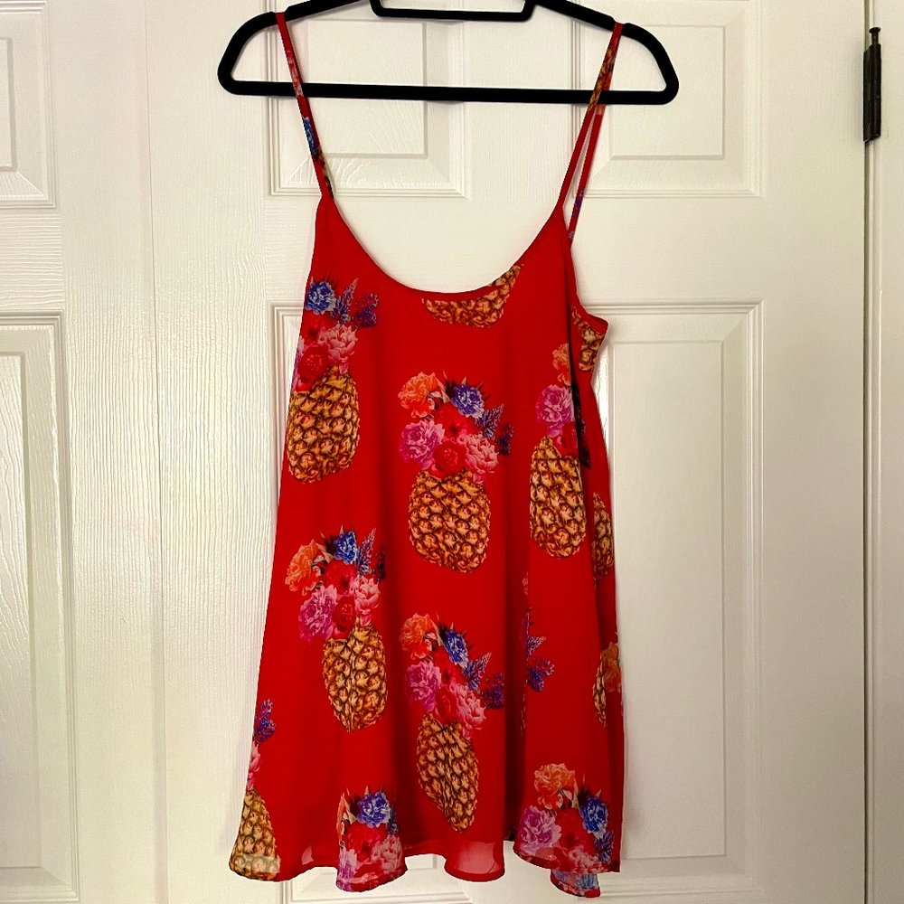 Show Me Your Mumu Bella Mini Dress In Pineapple Pineapple (XS) Made in U.S.A.